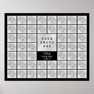 Poster Collage photo simple 51 Couleur personnalisée sur 