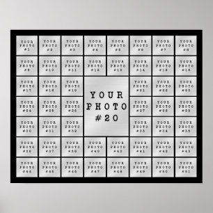 Poster Collage photo simple 51 Couleur personnalisée sur 