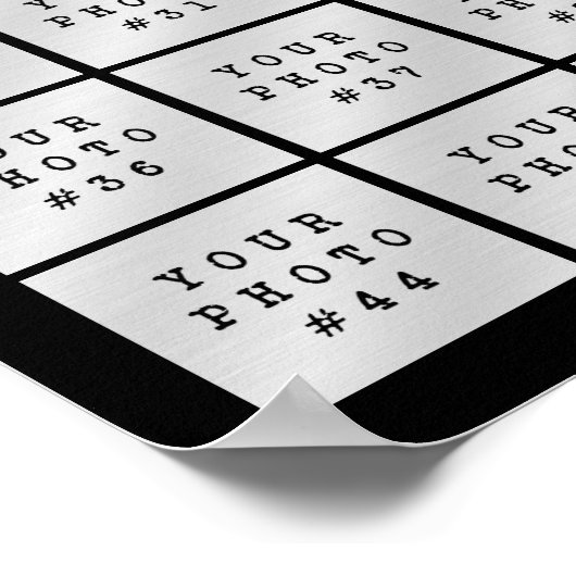 Poster Collage photo simple 51 Personnalisé Couleur sur m (Coin)