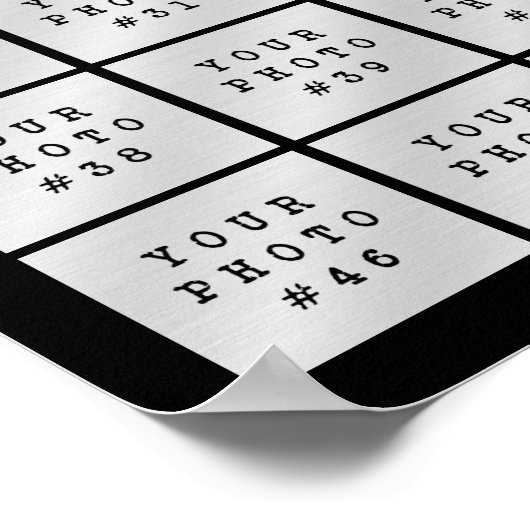 Poster Collage photo simple 53 couleur personnalisée (Coin)