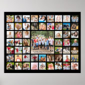Poster Collage photo simple 55 couleur personnalisée (Devant)