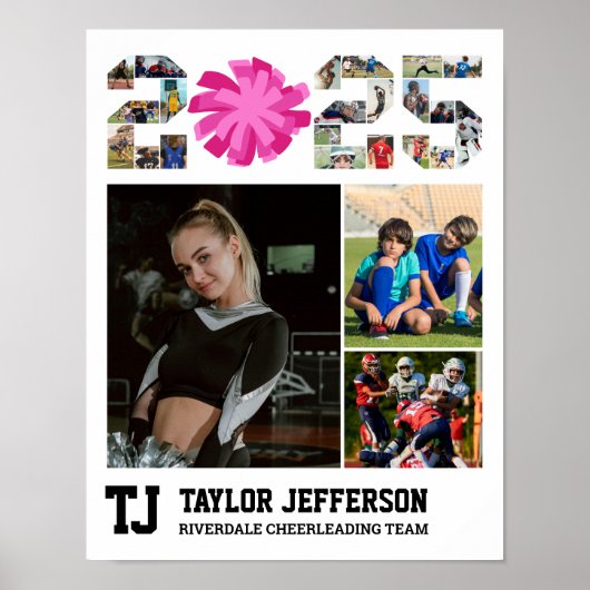 Poster Collage photo sport 2025 de Cheerled Senior (Devant)