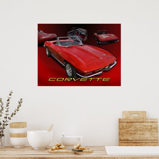 Poster Collage Red Vette (Cuisine)