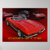 Poster Collage Red Vette (Devant)