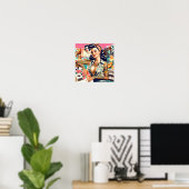Poster Collage rétroactif (Bureau à domicile)
