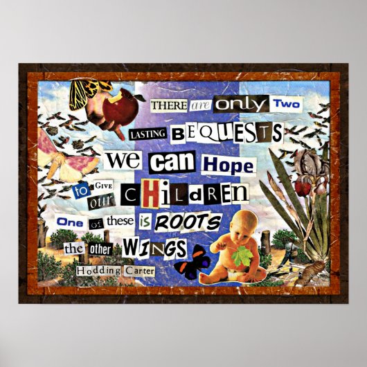 Poster Collage Roots & Wings (Devant)
