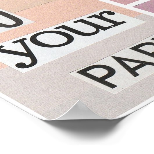 Poster Collage rose (Coin)