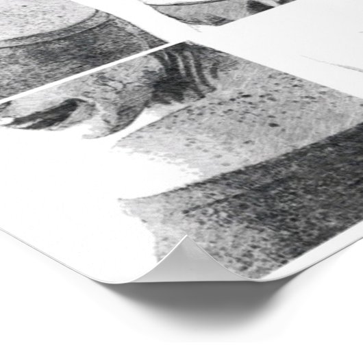 Poster Collage sans visage (Coin)