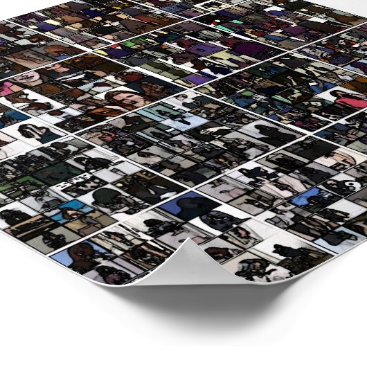 Poster Collage sans visage massif (Coin)