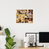 Poster Collage Simple de 12 Photos Unique (Bureau à domicile)