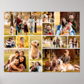 Poster Collage Simple de 12 Photos Unique (Devant)
