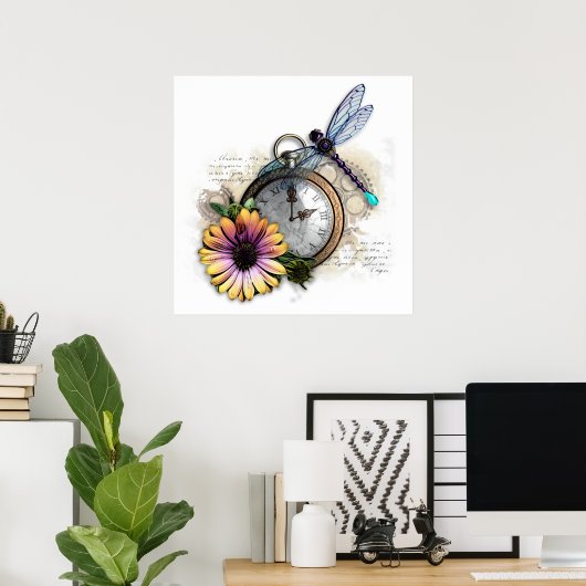 Poster collage Steampunk (Bureau à domicile)