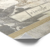 Poster Collage Tour Eiffel Chic Shabby (Coin)