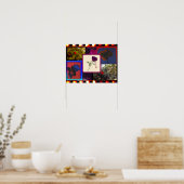 Poster Collage vintage de Rose de film analogique (Cuisine)