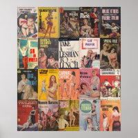Collage vintage Lesbian Pulp Fiction