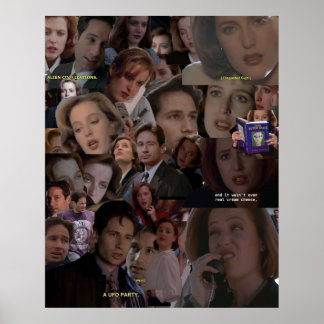 Poster Collage XFiles Mulder et Scully