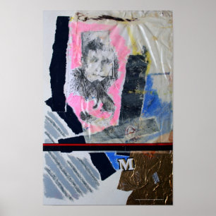 Poster Collages Bruyants Livre d'artiste coincé dans votr
