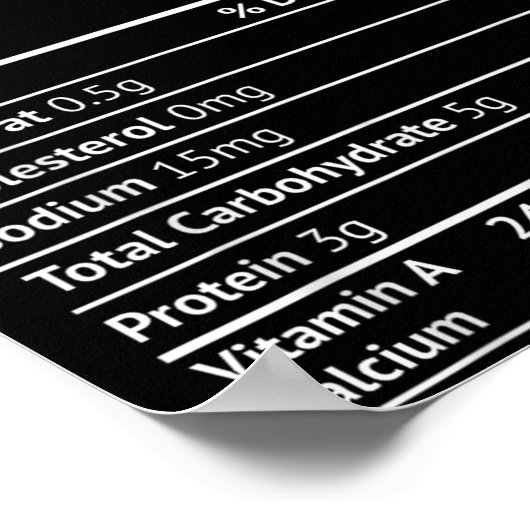 Poster Collard Greens Nutrition Facts Funny Thanksgiving (Coin)