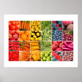 Poster collé de fruits et légumes (Devant)
