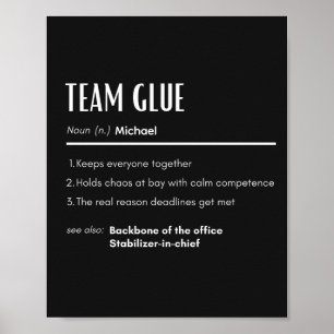 Poster Colle de l'équipe Définition Nom personnalisé Coll