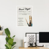 Poster Collecte de fonds pour la nuit de peinture (Bureau à domicile)