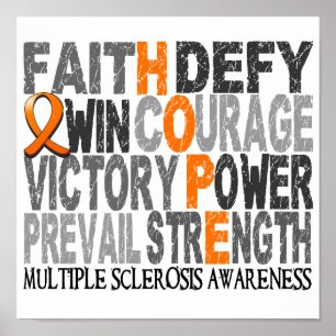 Poster Collecte de mots d'espoir Sclérose en plaques