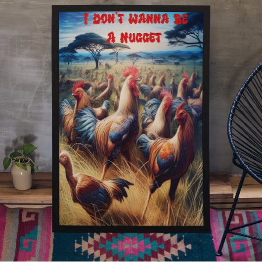 Poster Collecte de plumes : Chickens Roam Libre