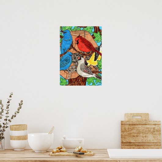 Poster Collecte d'oiseaux (Cuisine)