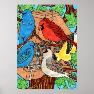 Poster Collecte d'oiseaux