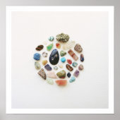 Poster Collected Gemstones Rocks Crystals Glam Art Print (Devant)