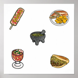Poster Collection alimentaire mexicaine