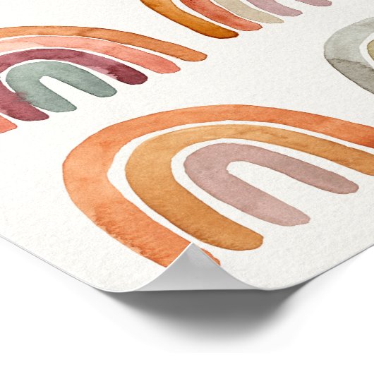 Poster Collection Arc-en-ciel Boho moderne (Coin)