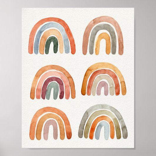 Poster Collection Arc-en-ciel Boho moderne (Devant)