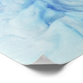 Poster Collection "Blizzard" - abstrait bleu et blanc (Coin)