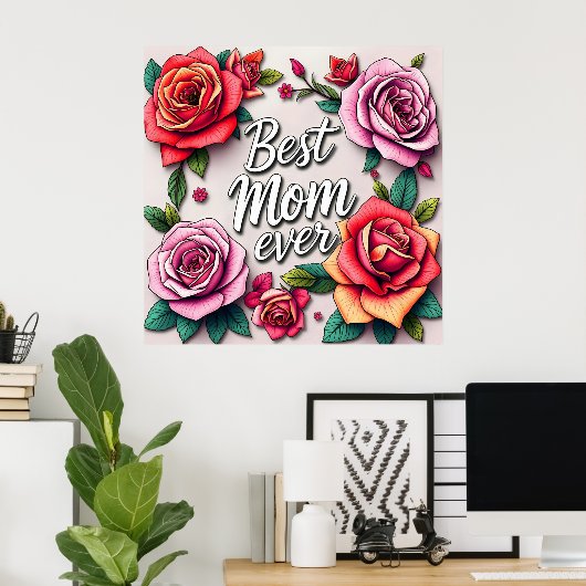 Poster Collection Cadeau Floral Moderne (Bureau à domicile)