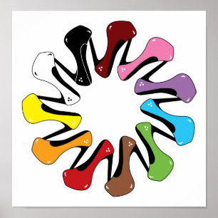 Poster COLLECTION COLORÉE High_Heels_Shoe_of_Every_Color