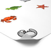Poster Collection d'animaux de mer (Coin)