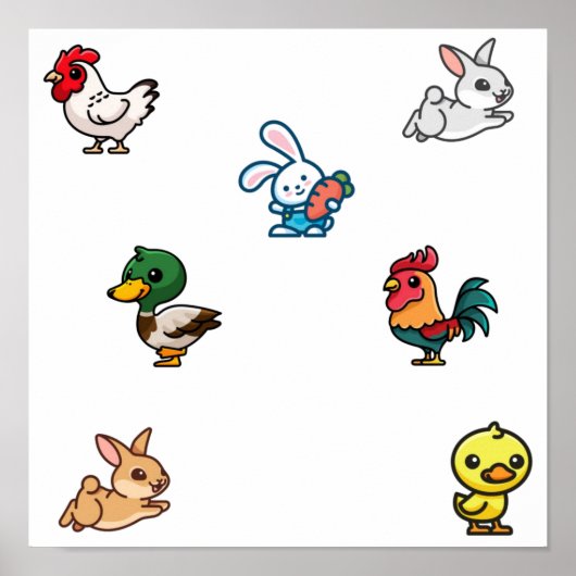 Poster Collection d'animaux domestiques (Devant)