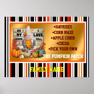 Poster Collection d'automne populaire Thanksgiving