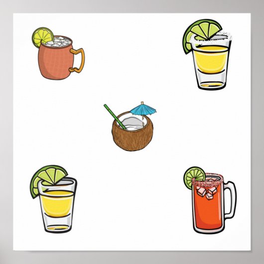 Poster Collection de boissons (Devant)