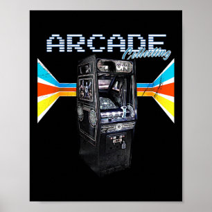 Poster Collection de bornes de jeux vidéo 1970 1980 1990