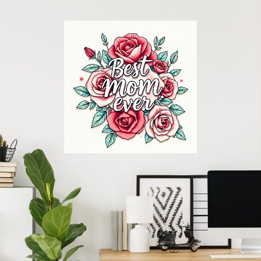 Poster Collection de cadeaux de luxe floral populaire (Bureau à domicile)