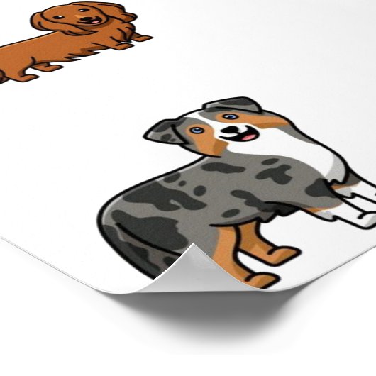 Poster Collection de chiens (Coin)