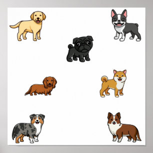Poster Collection de chiens