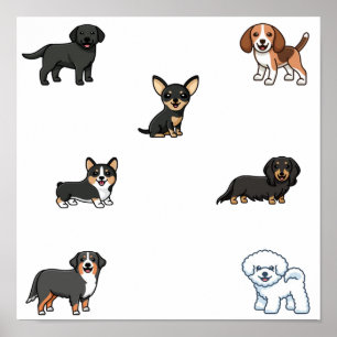Poster Collection de chiens