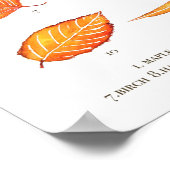 Poster Collection de feuilles d'automne aquarelle (Coin)