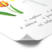 Poster collection de fleurs jaune et orange (Coin)