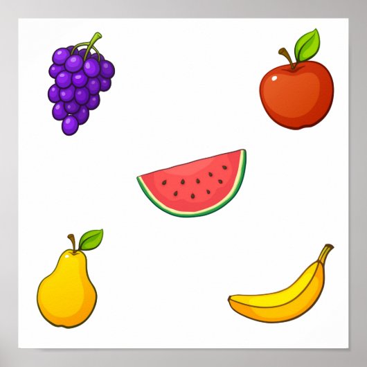 Poster Collection de fruits (Devant)