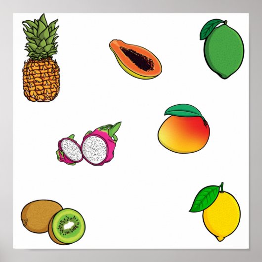 Poster Collection de fruits (Devant)