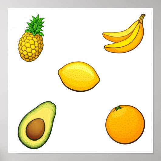 Poster Collection de fruits (Devant)
